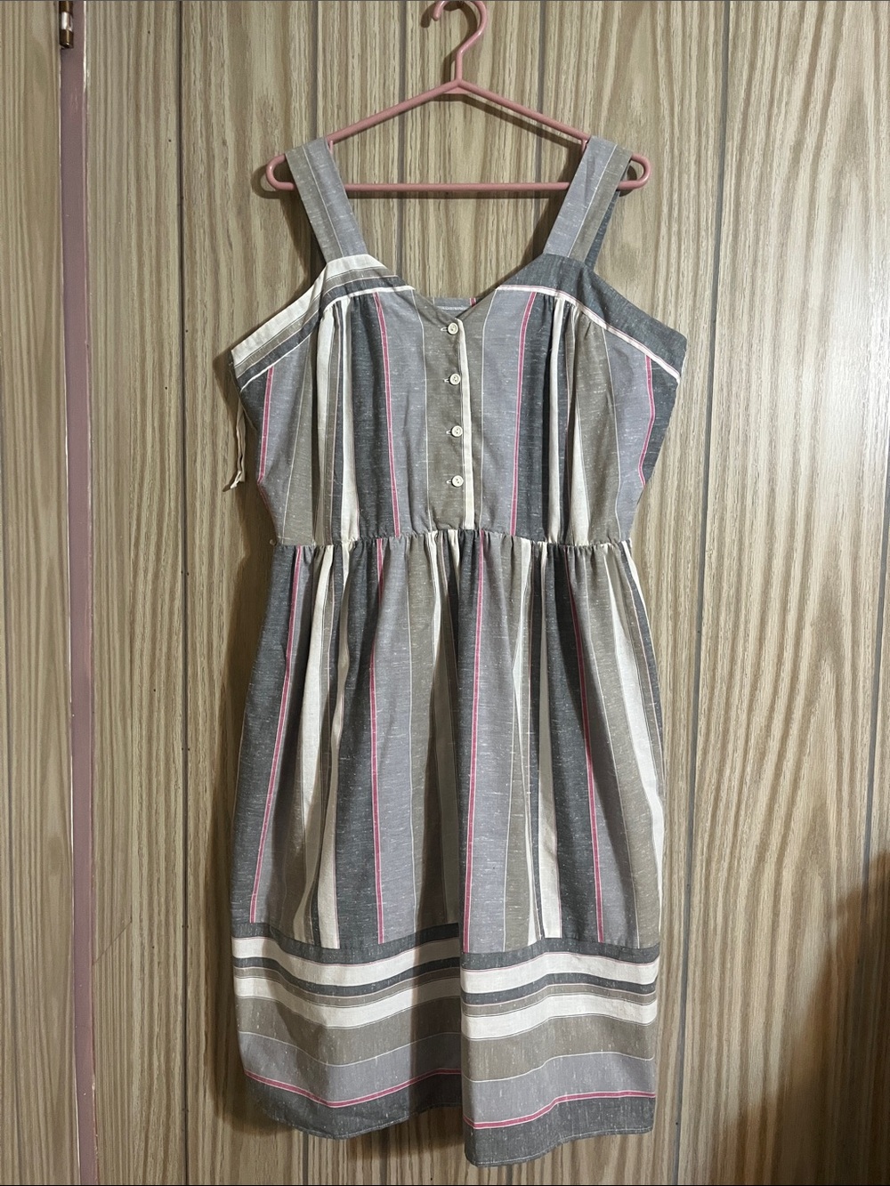 Vintage Handmade in Quebec Striped Sun Dress - Size xl 1xl 18 / 20